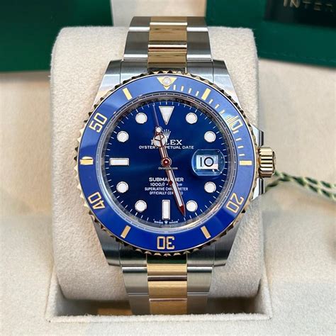 rolex submariner date bicolor|2021 Rolex Submariner Date.